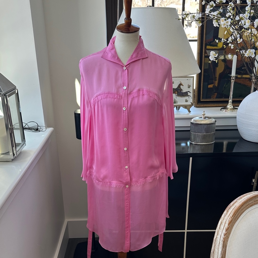 Chado Ralph Rucci Silk Chiffon Tunic S/M